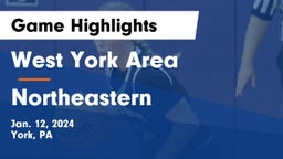 West York Area  vs Northeastern  Game Highlights - Jan. 12, 2024