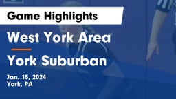 West York Area  vs York Suburban  Game Highlights - Jan. 15, 2024