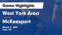 West York Area  vs McKeesport  Game Highlights - March 9, 2024