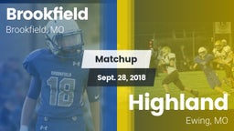 Matchup: Brookfield High vs. Highland  2018