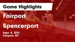 Fairport  vs Spencerport  Game Highlights - Sept. 8, 2022
