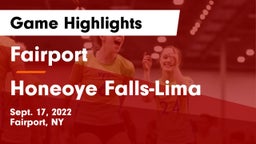 Fairport  vs Honeoye Falls-Lima  Game Highlights - Sept. 17, 2022