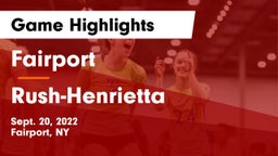 Fairport  vs Rush-Henrietta  Game Highlights - Sept. 20, 2022