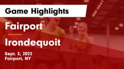 Fairport  vs  Irondequoit  Game Highlights - Sept. 3, 2022