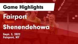 Fairport  vs Shenendehowa  Game Highlights - Sept. 3, 2022