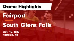 Fairport  vs South Glens Falls  Game Highlights - Oct. 15, 2022