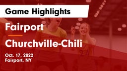 Fairport  vs Churchville-Chili  Game Highlights - Oct. 17, 2022