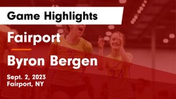 Fairport  vs Byron Bergen Game Highlights - Sept. 2, 2023