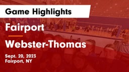 Fairport  vs Webster-Thomas  Game Highlights - Sept. 20, 2023