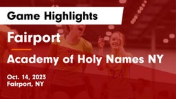 Fairport  vs Academy of Holy Names NY Game Highlights - Oct. 14, 2023
