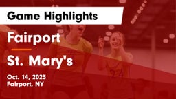Fairport  vs St. Mary's  Game Highlights - Oct. 14, 2023