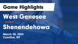 West Genesee  vs Shenendehowa  Game Highlights - March 30, 2024