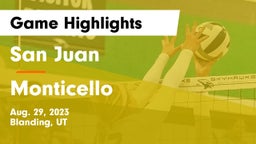 San Juan  vs Monticello  Game Highlights - Aug. 29, 2023