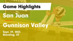 San Juan  vs Gunnison Valley  Game Highlights - Sept. 29, 2023