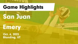 San Juan  vs Emery  Game Highlights - Oct. 6, 2023