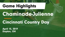 Chaminade-Julienne  vs Cincinnati Country Day Game Highlights - April 15, 2019