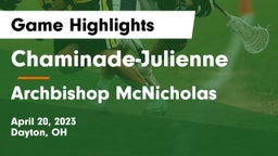 Chaminade-Julienne  vs Archbishop McNicholas  Game Highlights - April 20, 2023
