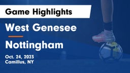 West Genesee  vs Nottingham  Game Highlights - Oct. 24, 2023