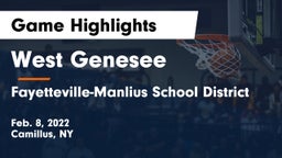 West Genesee  vs Fayetteville-Manlius School District  Game Highlights - Feb. 8, 2022