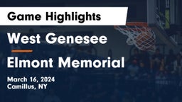 West Genesee  vs Elmont Memorial  Game Highlights - March 16, 2024