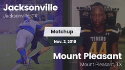 Matchup: Jacksonville High vs. Mount Pleasant  2018
