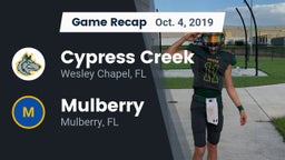 Recap: Cypress Creek  vs. Mulberry  2019