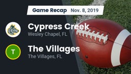 Recap: Cypress Creek  vs. The Villages  2019