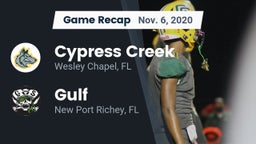 Recap: Cypress Creek  vs. Gulf  2020