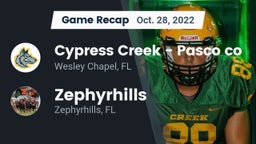 Recap: Cypress Creek  - Pasco co vs. Zephyrhills  2022