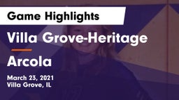 Villa Grove-Heritage vs Arcola  Game Highlights - March 23, 2021