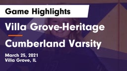 Villa Grove-Heritage vs Cumberland Varsity Game Highlights - March 25, 2021