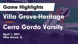 Villa Grove-Heritage vs Cerro Gordo Varsity Game Highlights - April 1, 2021