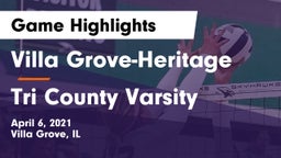 Villa Grove-Heritage vs Tri County Varsity Game Highlights - April 6, 2021