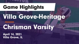 Villa Grove-Heritage vs Chrisman Varsity Game Highlights - April 14, 2021