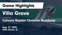 Villa Grove  vs Calvary Baptist Christian Academy Game Highlights - Aug. 27, 2022