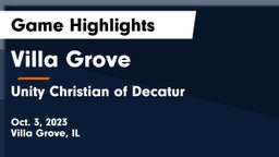 Villa Grove  vs Unity Christian of Decatur Game Highlights - Oct. 3, 2023