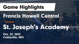 Francis Howell Central  vs St. Joseph's Academy Game Highlights - Oct. 22, 2022