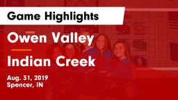 Owen Valley  vs Indian Creek Game Highlights - Aug. 31, 2019