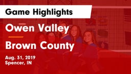 Owen Valley  vs Brown County  Game Highlights - Aug. 31, 2019