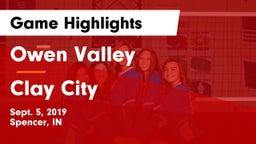 Owen Valley  vs Clay City  Game Highlights - Sept. 5, 2019