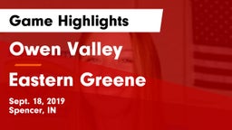 Owen Valley  vs Eastern Greene  Game Highlights - Sept. 18, 2019