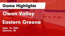 Owen Valley  vs Eastern Greene Game Highlights - Sept. 16, 2020