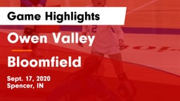 Owen Valley  vs Bloomfield Game Highlights - Sept. 17, 2020