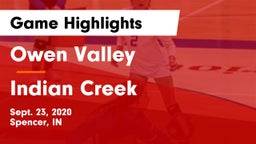 Owen Valley  vs Indian Creek Game Highlights - Sept. 23, 2020