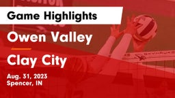 Owen Valley  vs Clay City  Game Highlights - Aug. 31, 2023