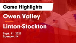 Owen Valley  vs Linton-Stockton  Game Highlights - Sept. 11, 2023