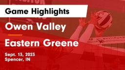Owen Valley  vs Eastern Greene  Game Highlights - Sept. 13, 2023