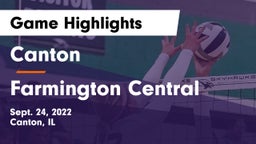 Canton  vs Farmington Central  Game Highlights - Sept. 24, 2022