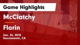 McClatchy  vs Florin  Game Highlights - Jan. 26, 2018