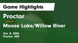 Proctor  vs Moose Lake/Willow River  Game Highlights - Oct. 8, 2020